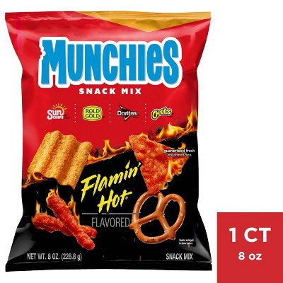 MUNCHIES SNACK MIX FLAMIN HOT 8OZ
