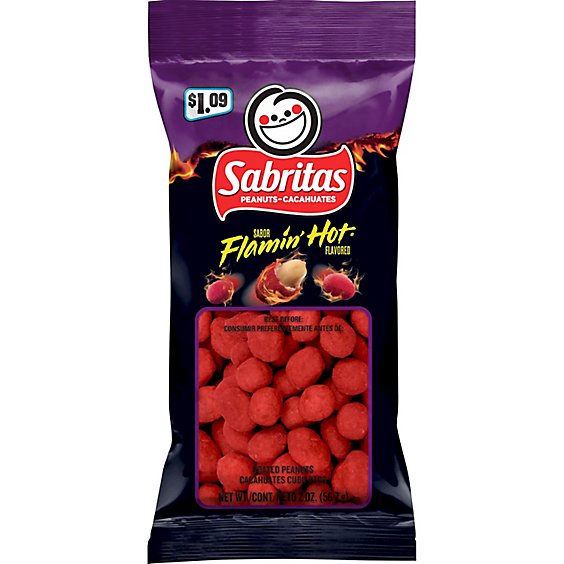 SABRITAS PEANUTS FLAMIN HOT 2OZ