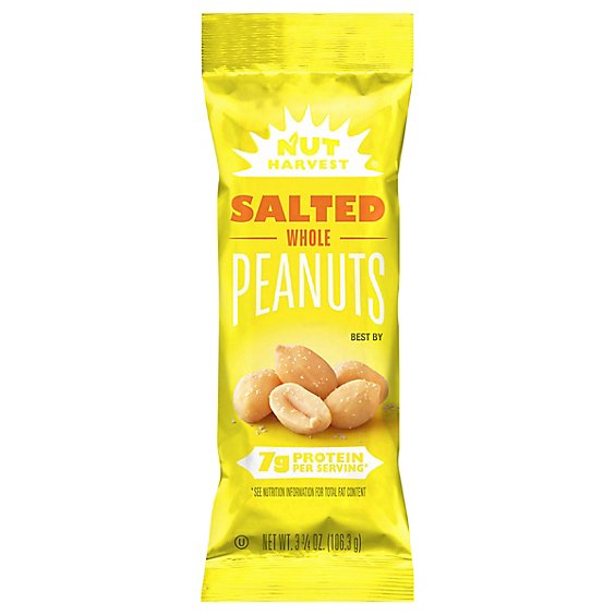 NUT HARVEST WHOLE PEANUTS SALTED 3.75OZ