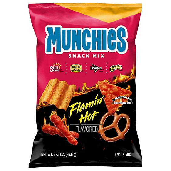 MUNCHIES SNACK MIX FLAMIN HOT 3.3OZ