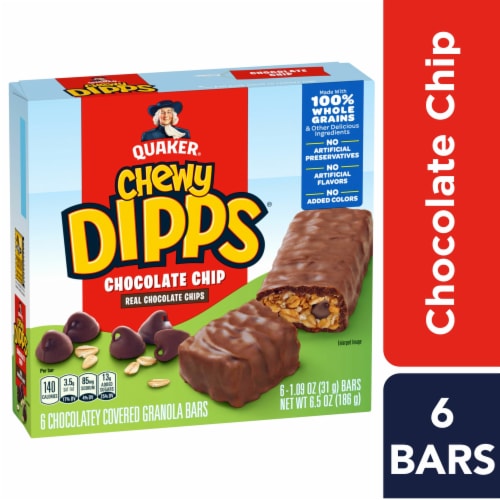 QUAKER CHEWY DIPPS CHOCOLATE CHIP 6P