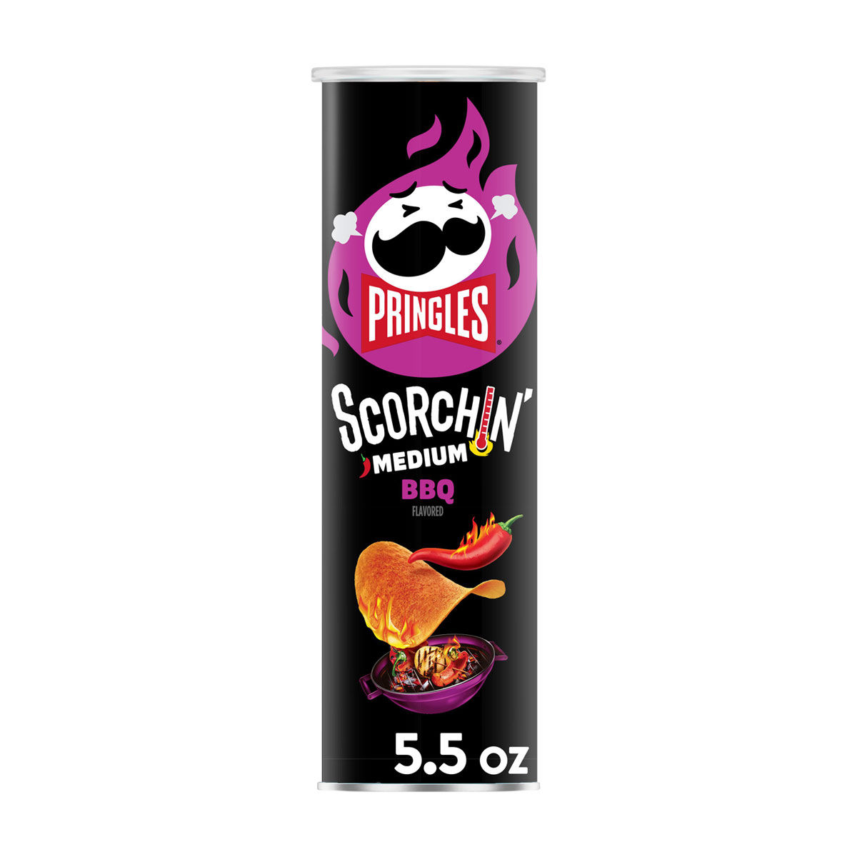 PRINGLES SCORCHIN MEDIUM BBQ 5.5OZ