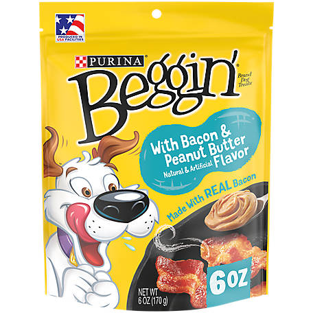 PURINA BEGGIN DOG TREATS BACON & PEANUT