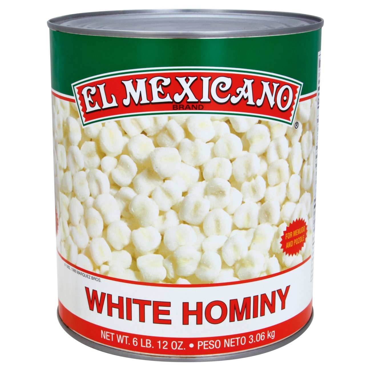 EL MEXICANO WHITE HOMINY 106OZ