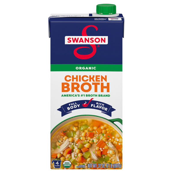 SWANSON ORGANIC CHICKEN BROTH 32OZ