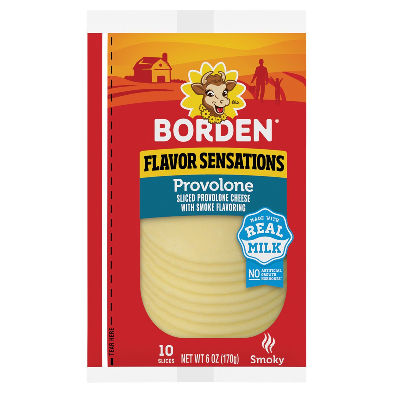 BORDEN PROVOLONE SLICED CHEESE 6OZ