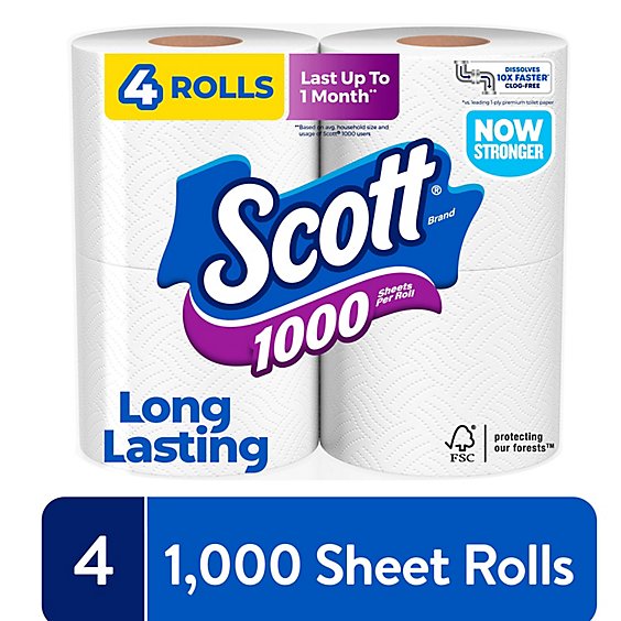 SCOTT BATHROOM TISSUE 1000 4P