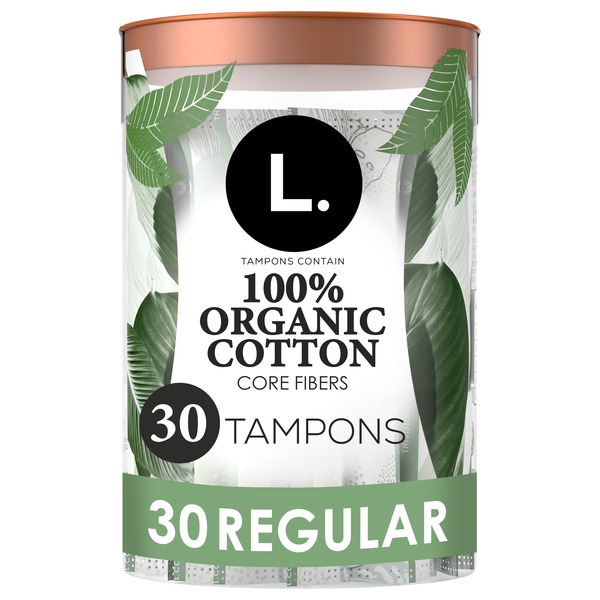 ORGANIC COTTON CORE TAMPONS LARGE 30P