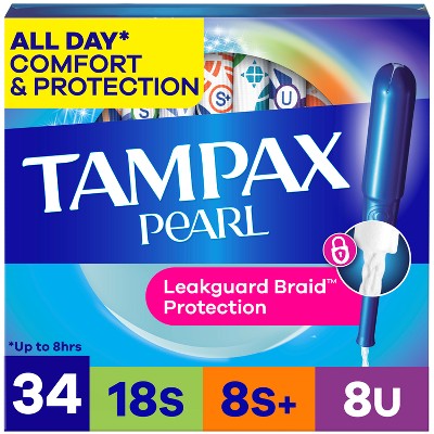 TAMPAX TAMPONS PEARL DUOPACK REGULAR & SUPER 34P