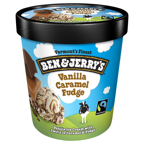 BEN & JERRYS VANILLA CARAMEL FUDGE 1PINT