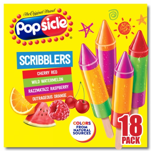 POPSICLE ICE POPS SCRIBBLERS CHERRY RED WILD WATER