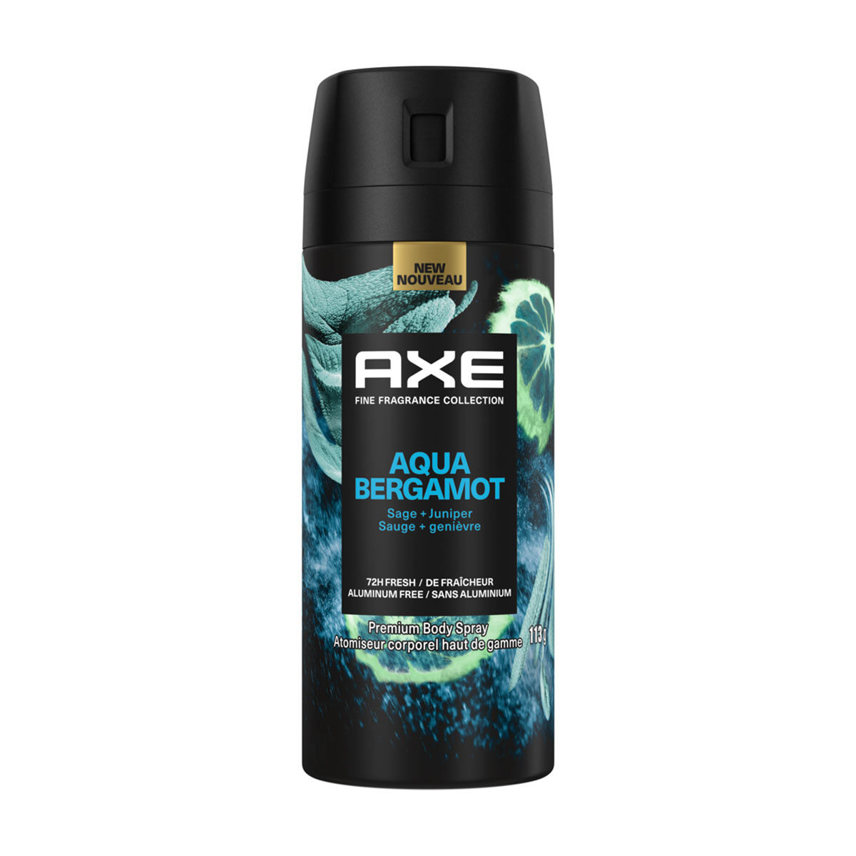 AXE DEODORANT BODYSPRAY AQUA BERGAMOT 4OZ