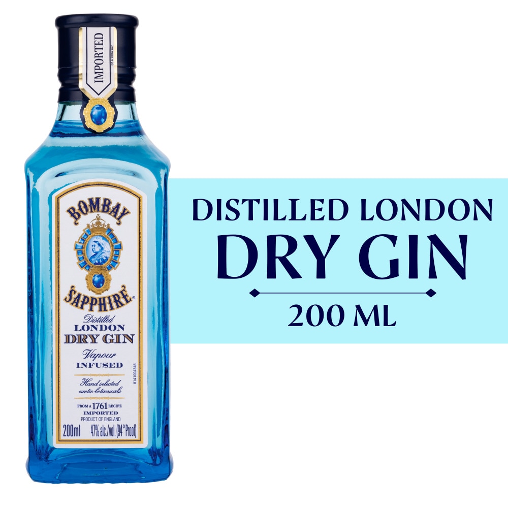 BOMBAY SAPPHIRE LONDON DRY GIN 200ML