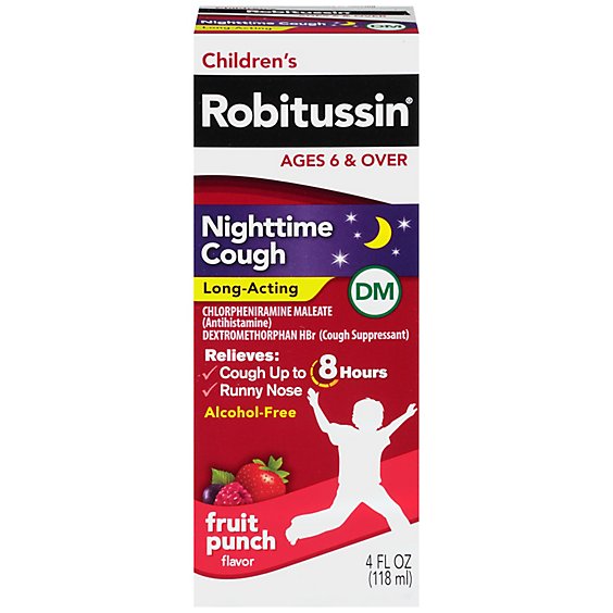 ROBITUSSIN CHILDRENS NIGHTTIME COUGH FRUIT PUNCH