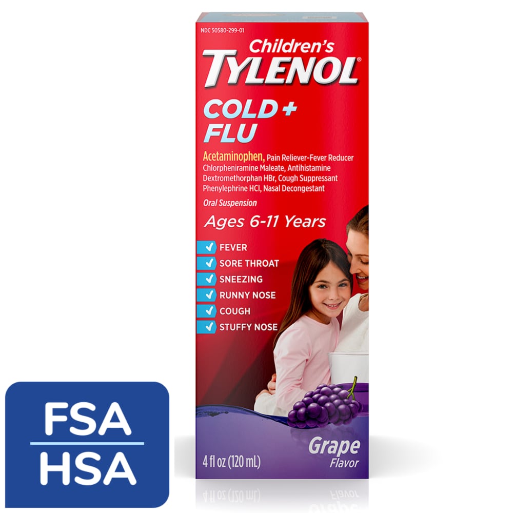 TYLENOL CHILDRENS COLD FLU GRAPE