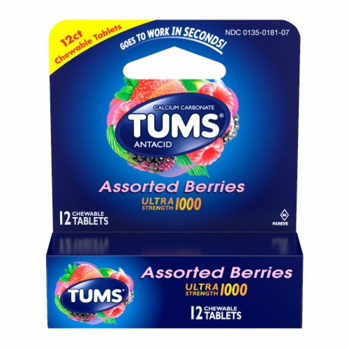 TUMS ULTRA ASSORTED BERRIES CHEWABLE 12P