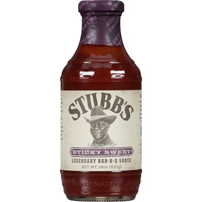 STUBBS STICKY SWEET BBQ SAUCE 18OZ