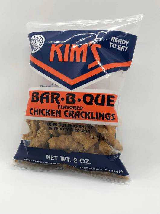 KIMS CHICKEN CRACKLINGS BAR B QUE 2OZ