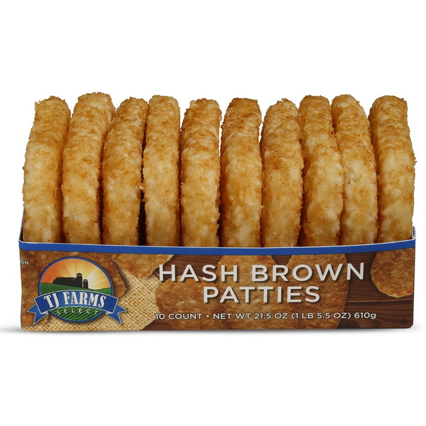 TJ FARMS HASH BROWN PATTIES 10P