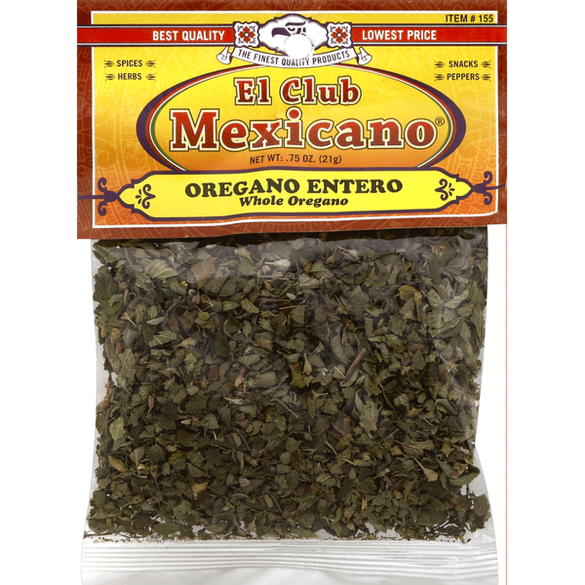 EL MEXICANO WHOLE OREGANO 0.75OZ