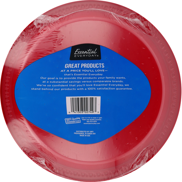 ESSENTIAL EVERYDAY RED DINNER PLATES 15P