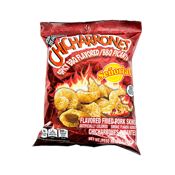SENORIAL SPICY BARBECUE PORK SKINS 2 OZ