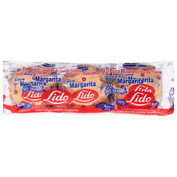 LIDO MARGARITA SWEET BREAD COCONUT 9P