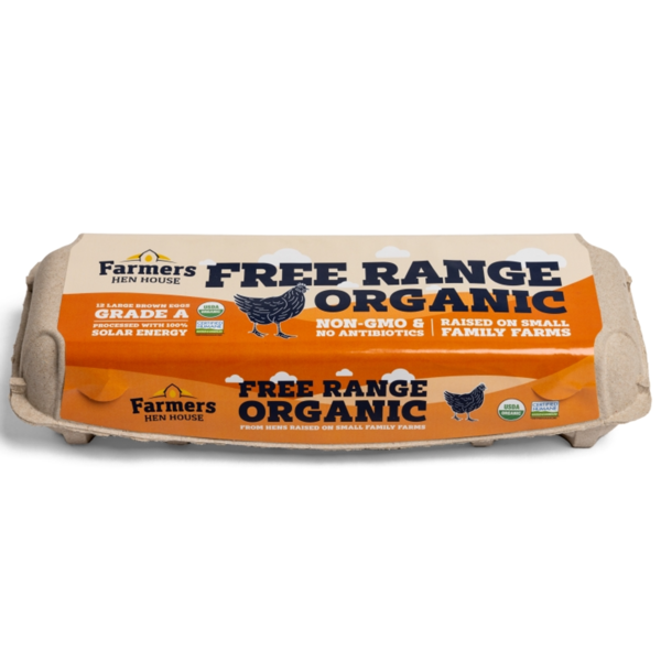 FARMERS HEN HOUSE EGGS LARGE BROWN ORGANIC