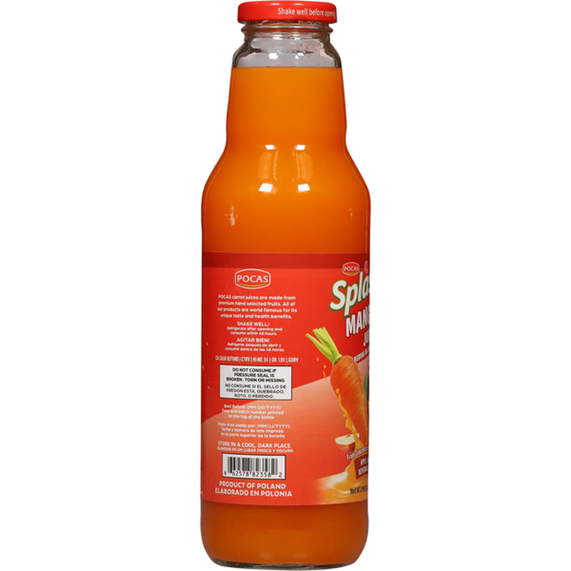 POCAS SPLASH MANGO CARROT JUICE 25.36OZ
