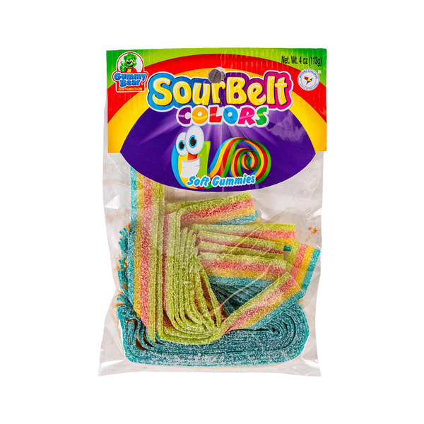GUMMY BEAR SOURBELT GUMMIES 4OZ