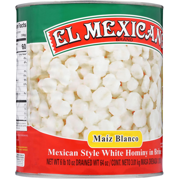 EL MEXICANO WHITE HOMINY 30OZ