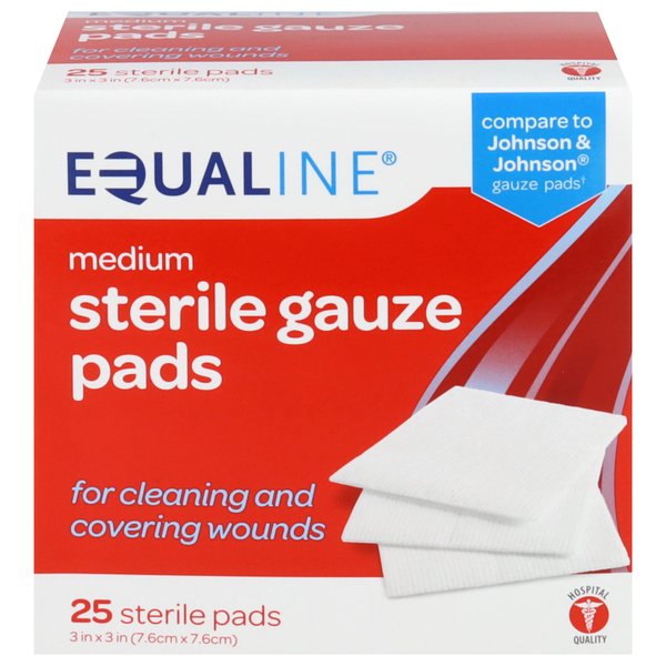 EQUALINE STERIL GAUZE PADS 25P