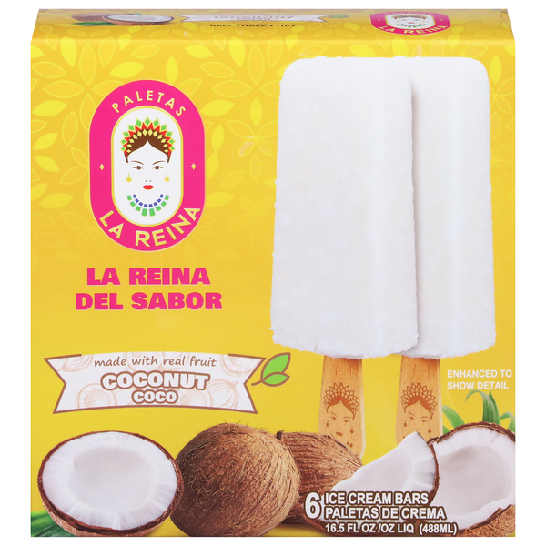 LA REINA ICE CREAM BAR COCONUT 4OZ
