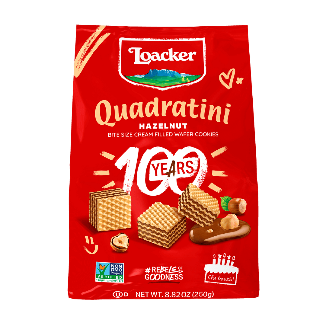 LOACKER QUADRATINI HAZELNUT 8.82OZ
