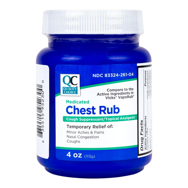 QUALITY CHOICE MEDICATED CHEST RUB 4OZ