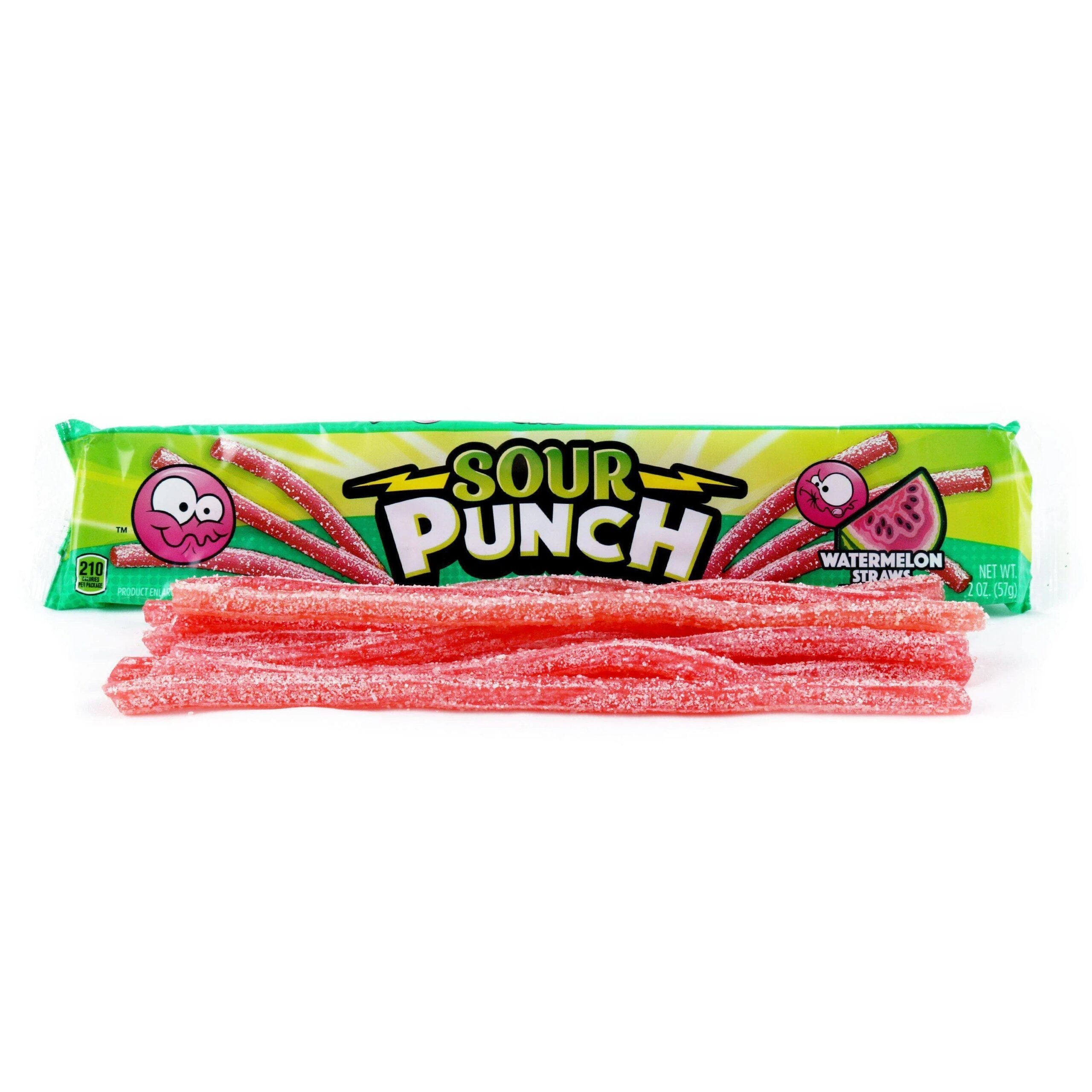 SOUR PUNCH WATERMELON STRAWS 2OZ