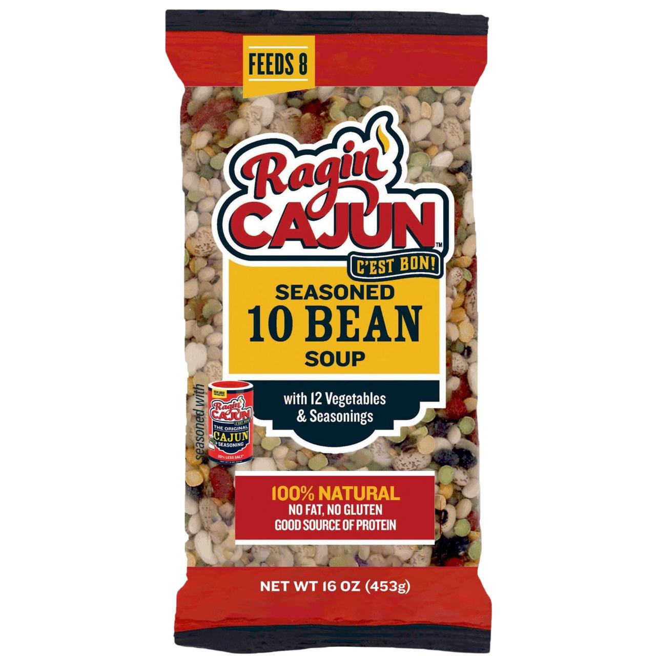 RAGIN CAJUN 10 BEAN SOUP SEASONED 16OZ