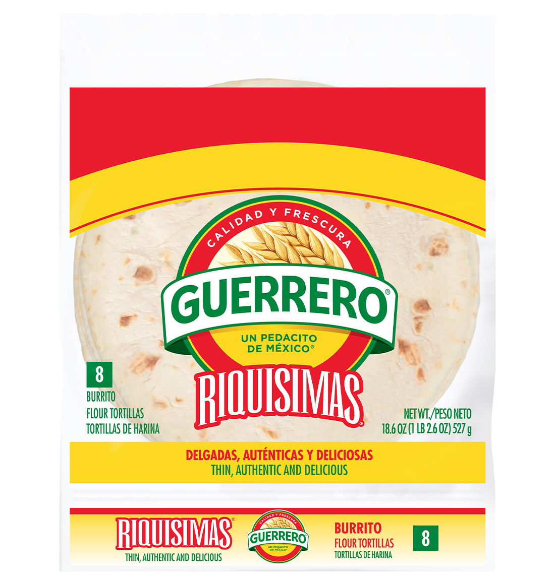 GUERRERO RIQUISIMAS FLOUR TORTILLAS 8P