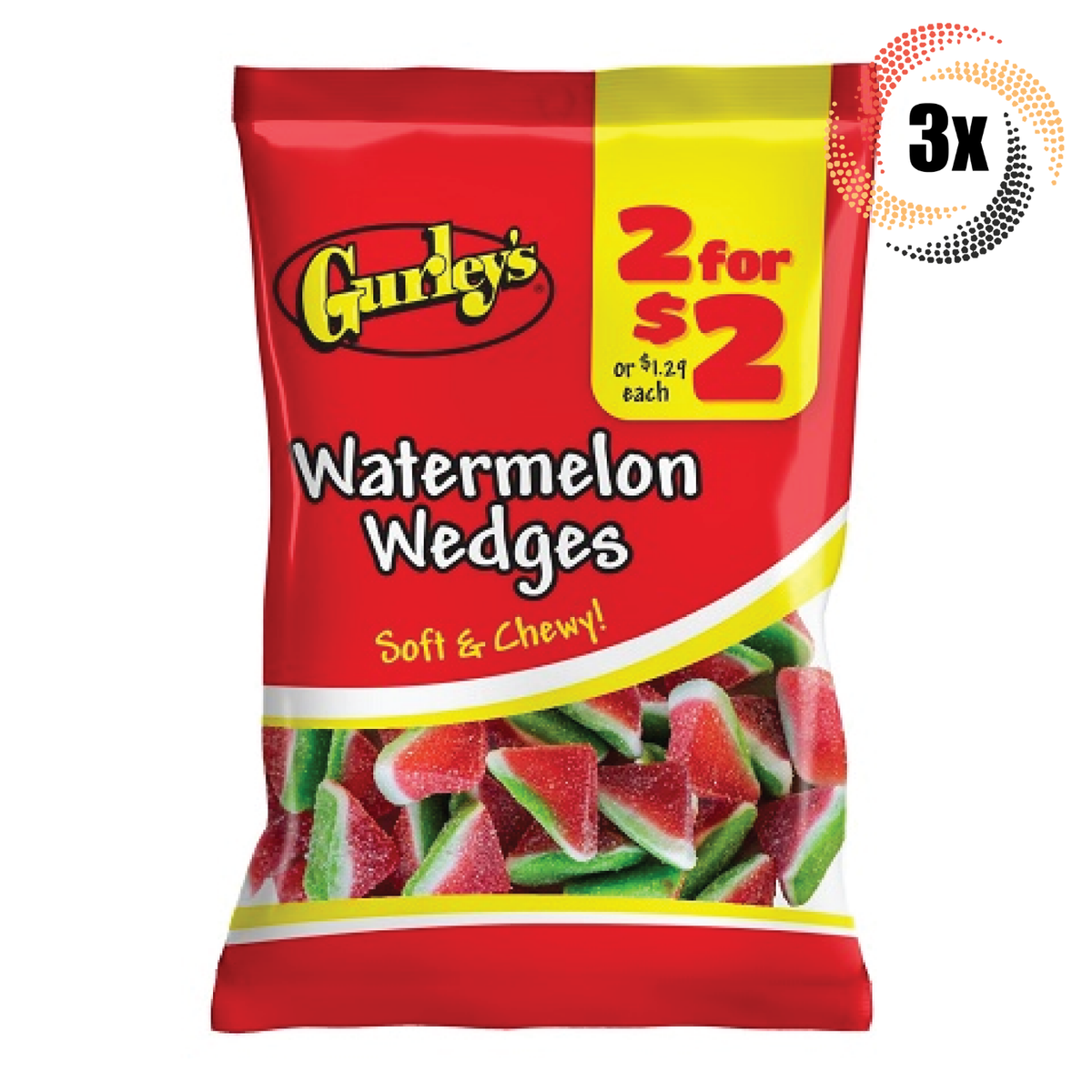 GURLEYS WATERMELON WEDGES 2.5OZ
