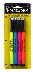 A+ HOMEWORK FLUORESCENT MARKERS 4P
