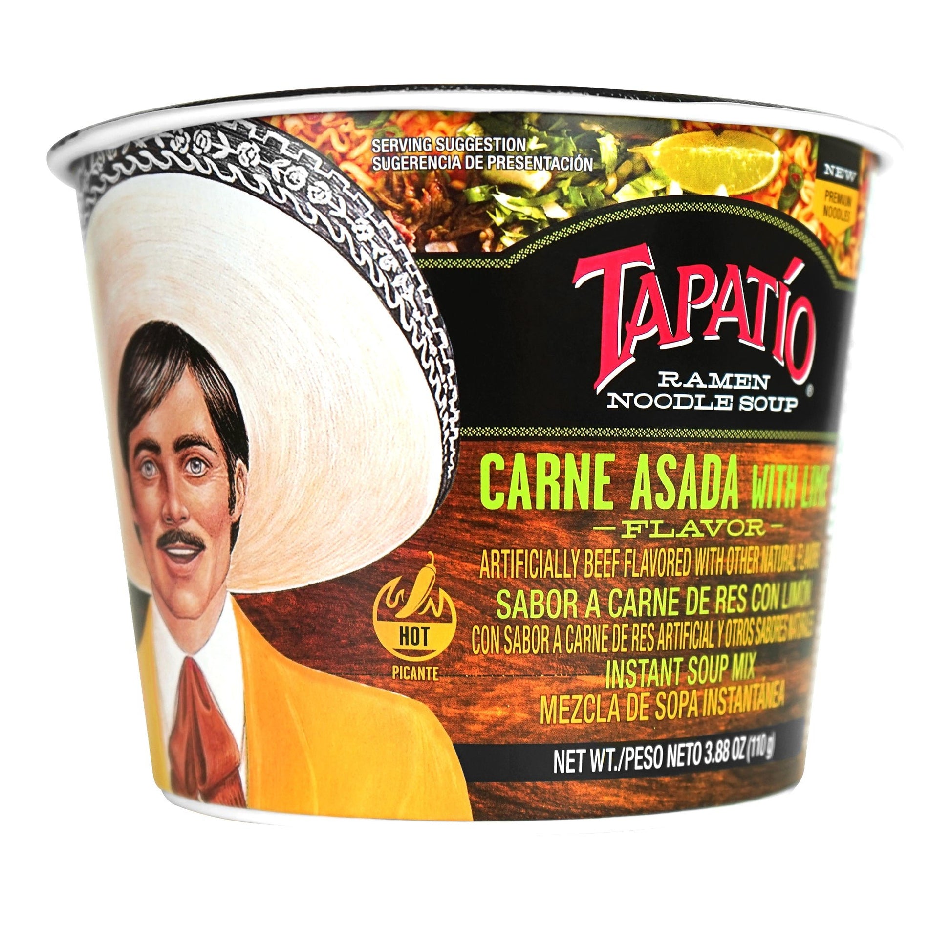 TAPATIO RAMEN NOODLE SOUP CARNE ASADA LIME