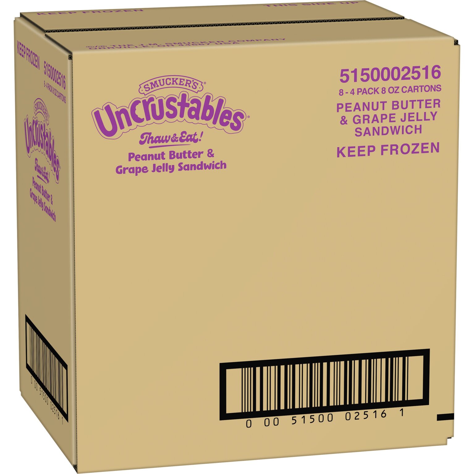 SMUCKERS UNCRUSTABLES GRAPE 8OZ