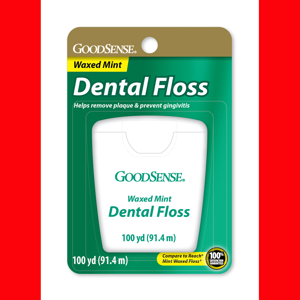 GOODSENSE DENTAL FLOSS 100YD.