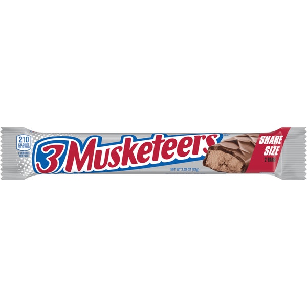 3 MUSKETEERS SHARE SIZE