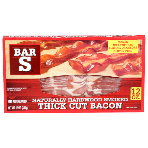 BAR S THICK CUT BACON 12OZ