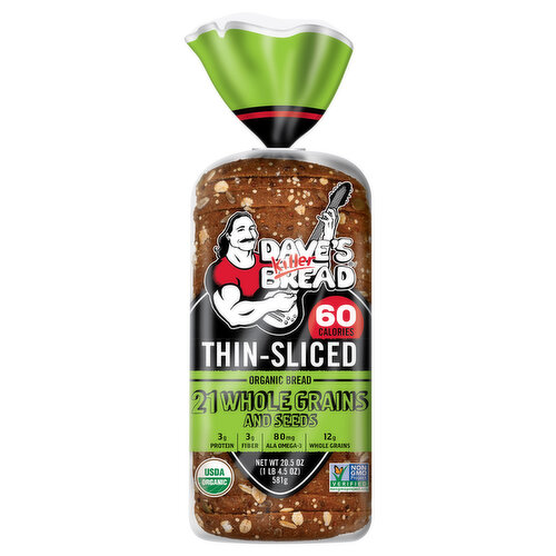 DAVES BREAD WHOLE GRAIN & SEED THIN SLICE