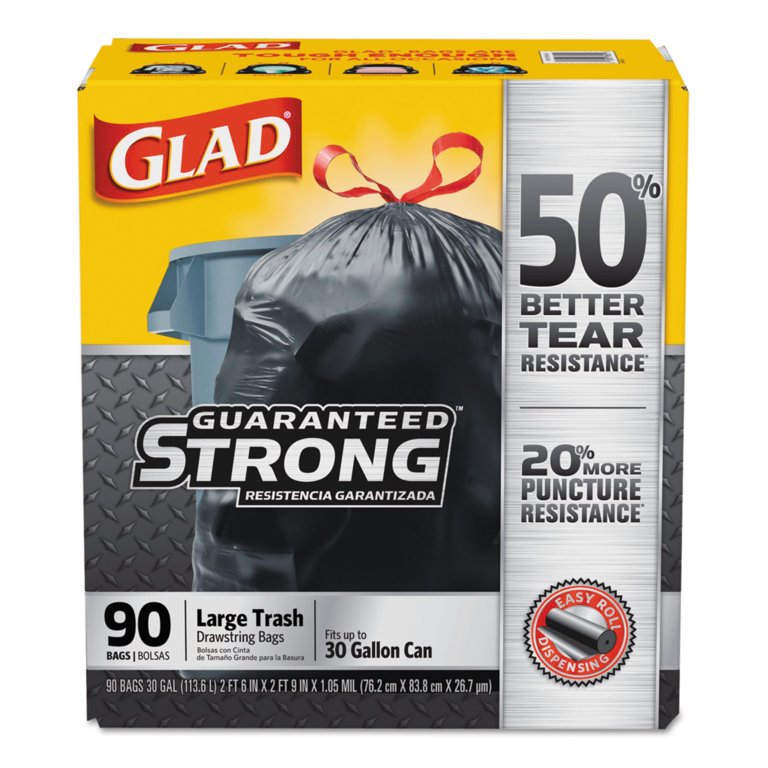 GLAD 30 GALLONS TRASH BAGS