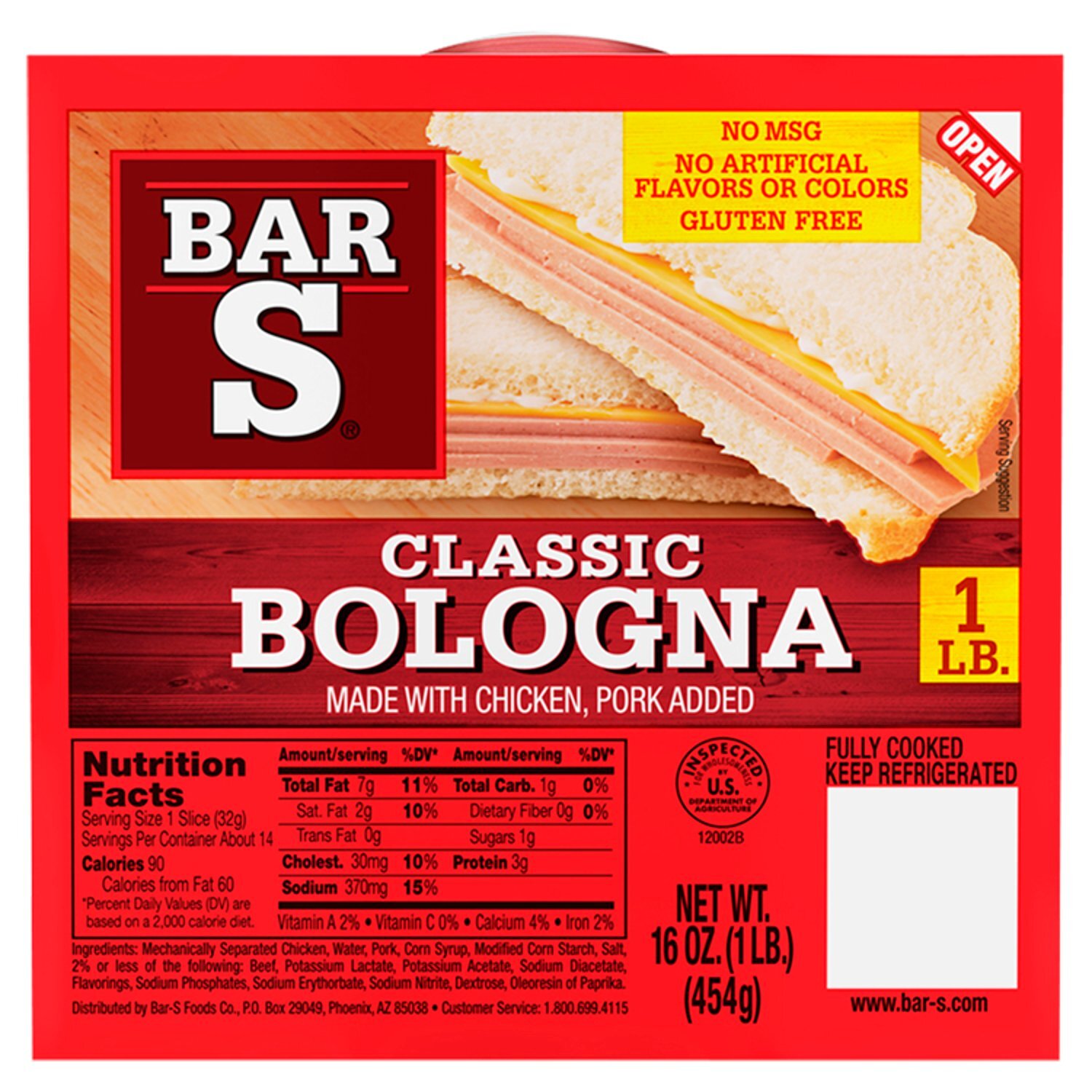 BAR S CLASSIC BOLOGNA 16.OZ