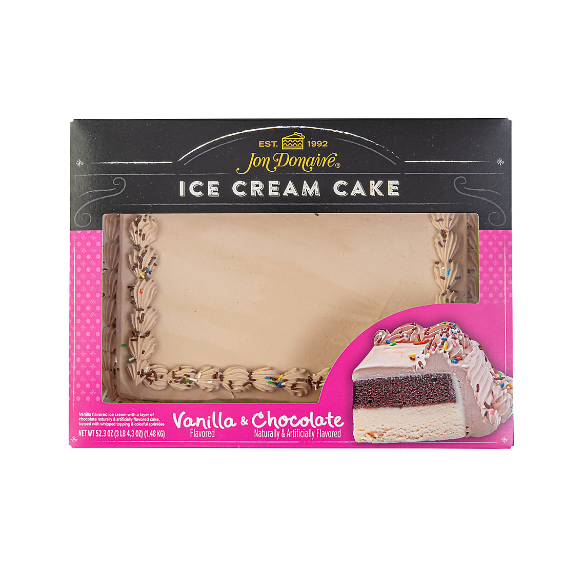 JON DONAIR VANILLA ICE CREAM CAKE