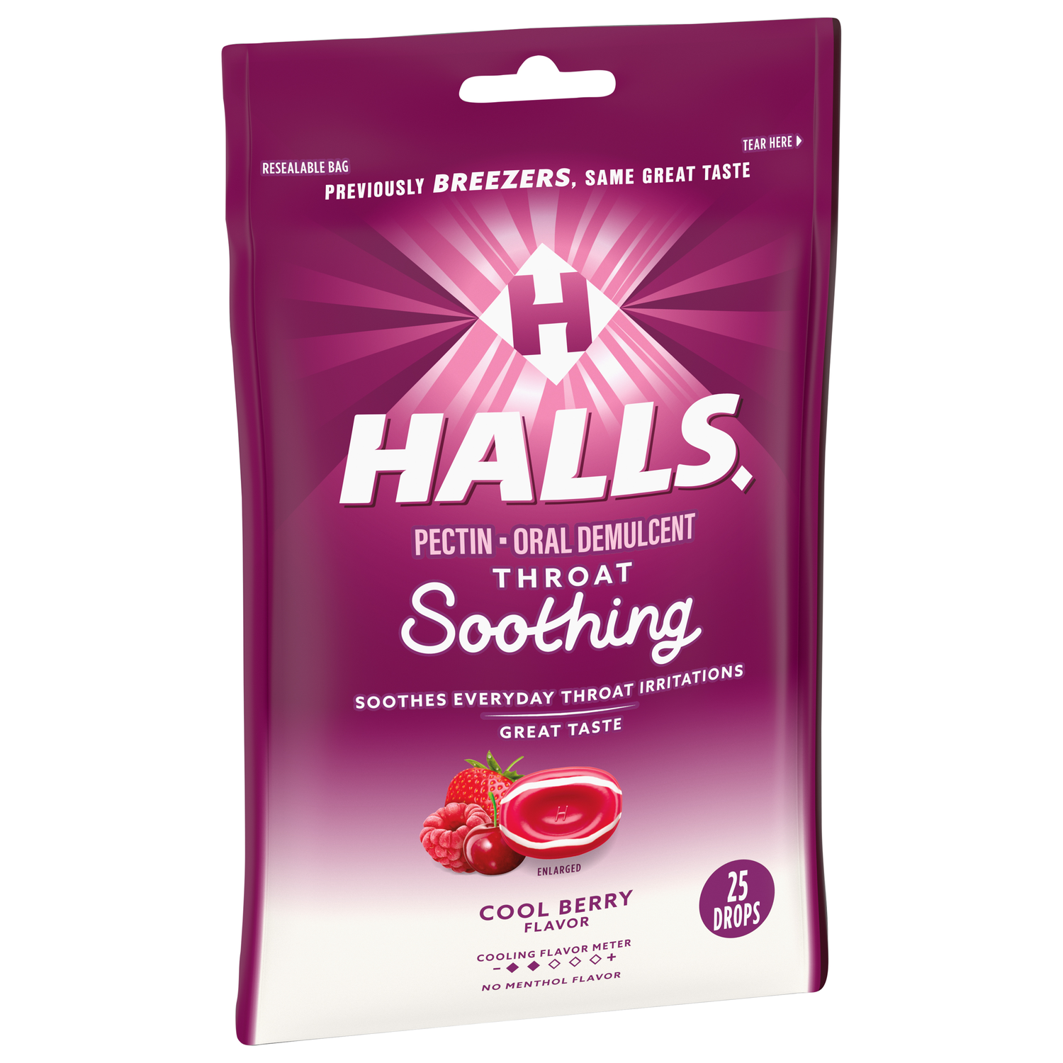 HALLS COUGH DROPS BERRY